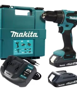 Makita DHP490WVE 18V LXT Cordless Brushless Hammer Drill 13MM with 2 Battery